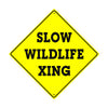 Slow Wildlife Xing Crossing Symbol Animal Xing Metal Aluminum Notice Novelty Road Plate Sign