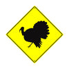 Turkey Crossing Graphic Symbol Animal Xing Metal Aluminum Notice Novelty Road Plate Sign