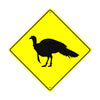 Caution Peacock Crossing Symbol Animal Xing Metal Aluminum Notice Novelty Road Plate Sign