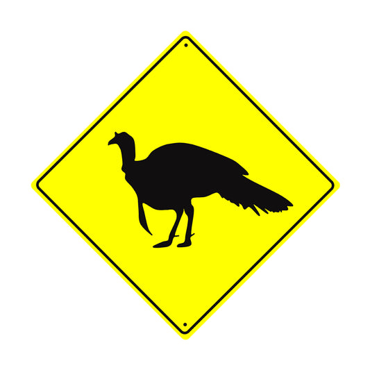 Caution Peacock Crossing Symbol Animal Xing Metal Aluminum Notice Novelty Road Plate Sign