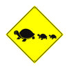 Turtle Crossing Graphic With Baby Turtle Animal Xing Metal Aluminum Notice Novelty Road Plate Sign