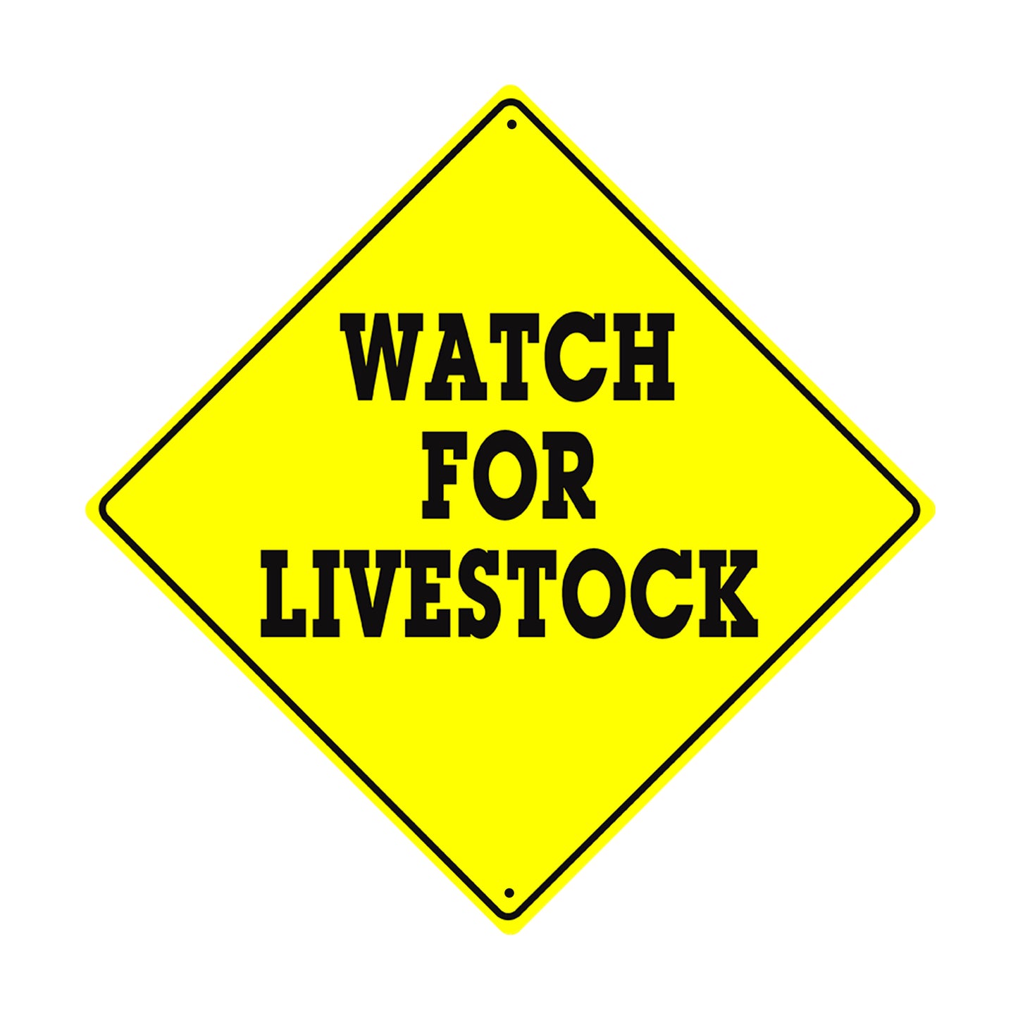 Watch For Livestock Crossing Symbol Animal Xing Metal Aluminum Notice Novelty Road Plate Sign