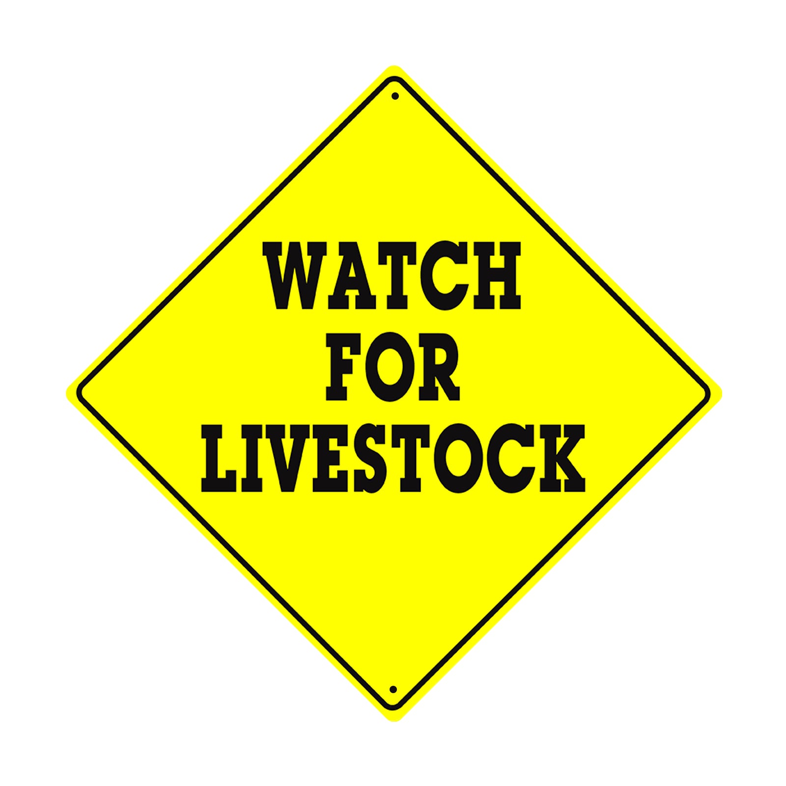 Watch For Livestock Crossing Symbol Animal Xing Metal Aluminum Notice Novelty Road Plate Sign