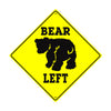 Bear Keep Left Graphic Crossing Animal Xing Metal Aluminum Notice Novelty Road Plate Sign