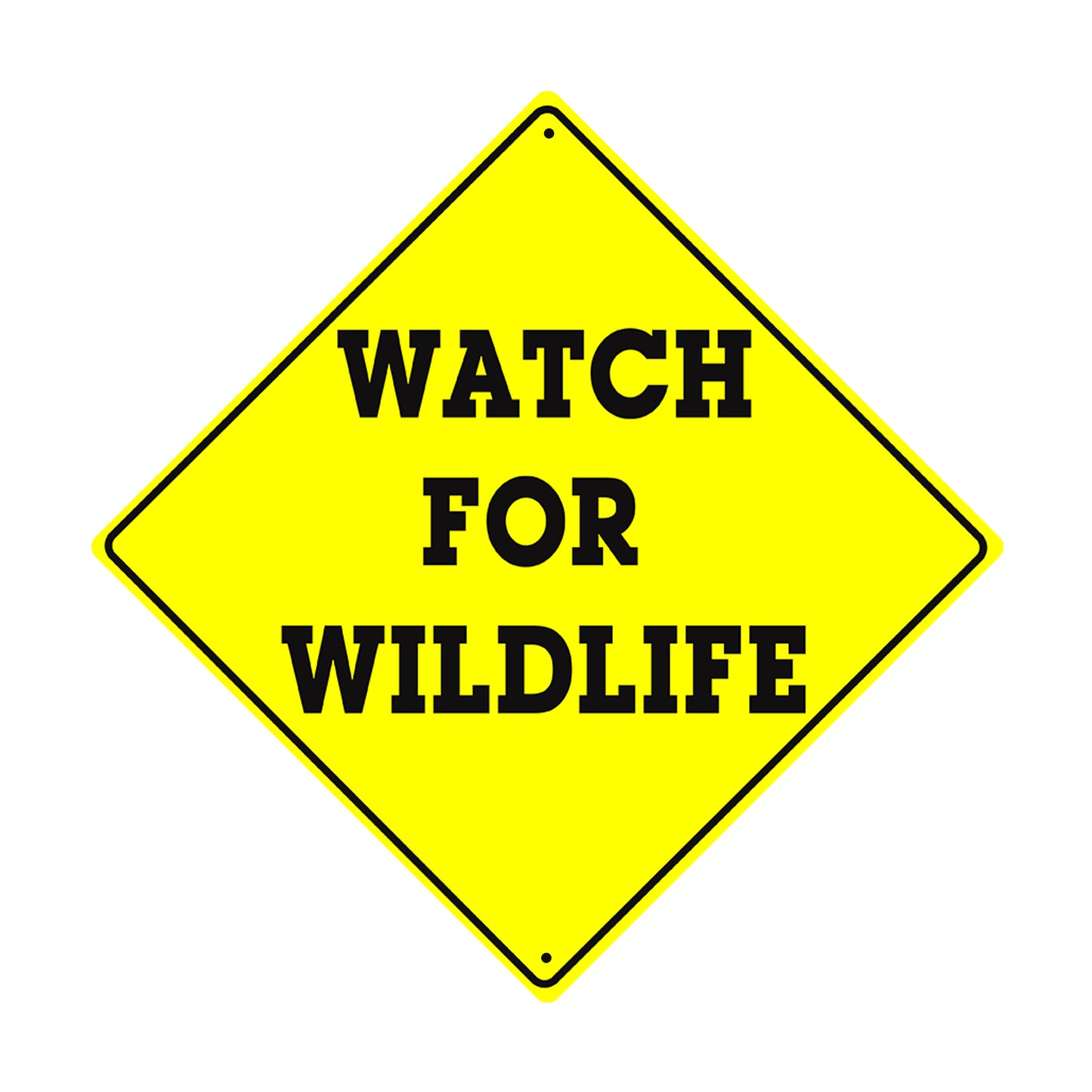 Watch For Wildlife Animal Metal Aluminum Notice Novelty Road Plate Sign