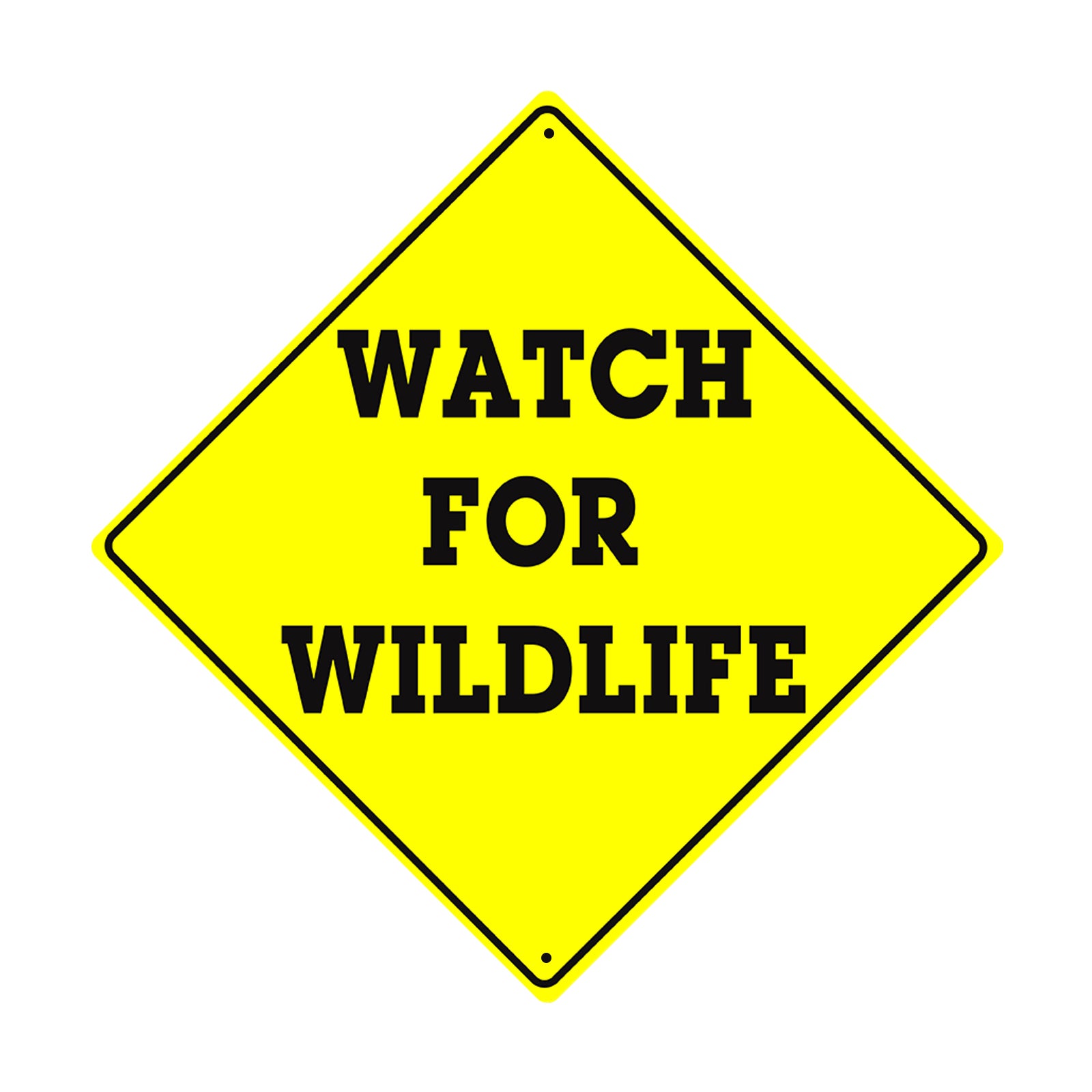 Watch For Wildlife Animal Metal Aluminum Notice Novelty Road Plate Sign