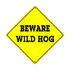 Beware Wild Hog Metal Aluminum Notice Novelty Road Plate Sign