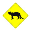 Cougar Crossing Animal Metal Aluminum Notice Novelty Road Plate Sign