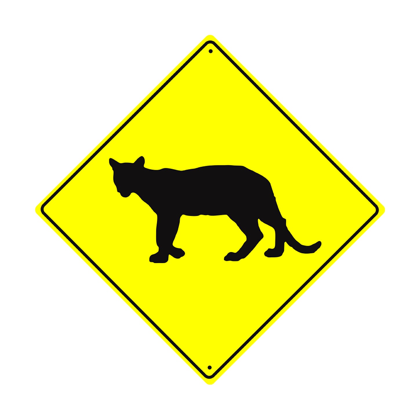 Cougar Crossing Animal Metal Aluminum Notice Novelty Road Plate Sign
