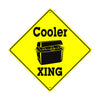 Cooler Xing With Graphic Crossing Metal Aluminum Notice Novelty Road Plate Sign