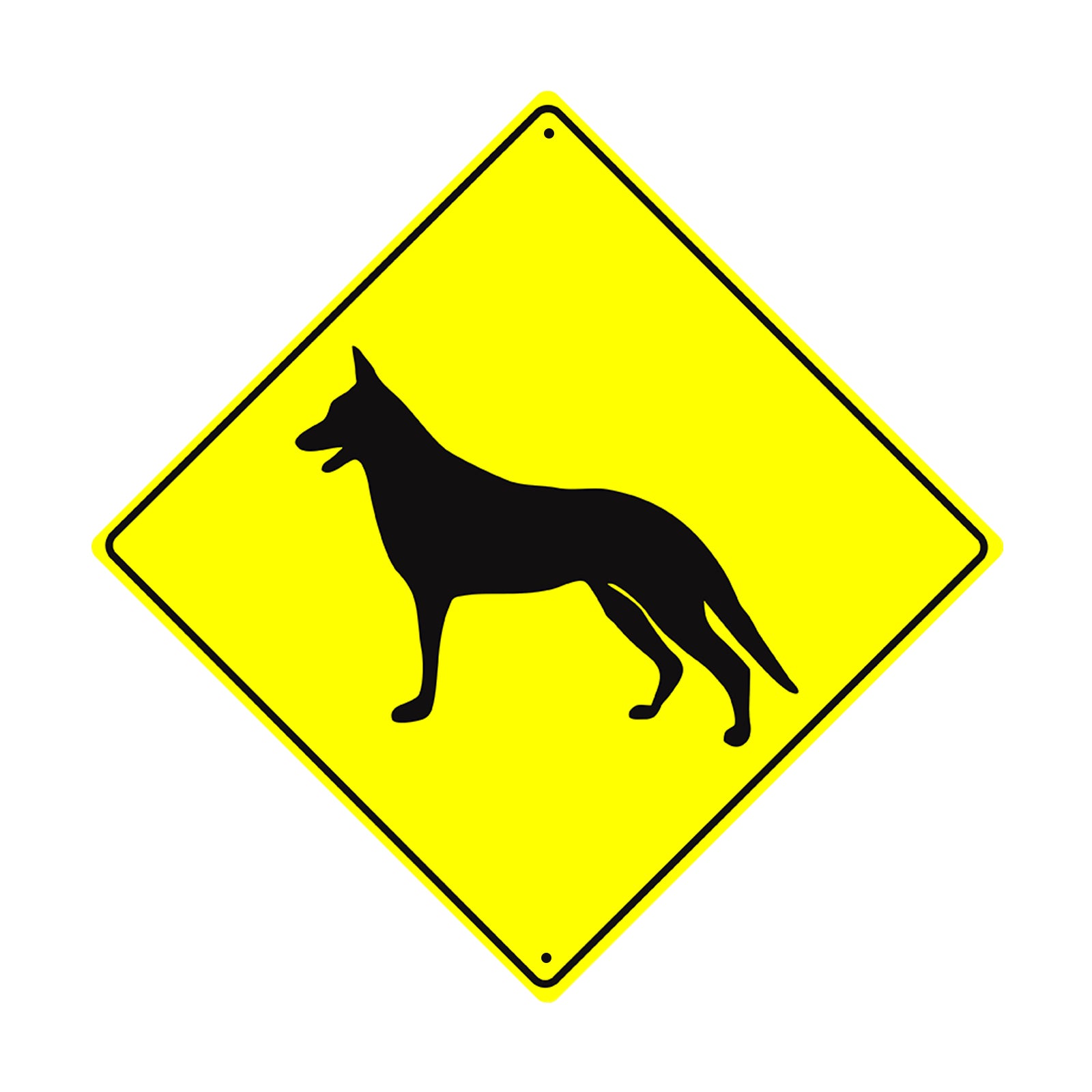 Dog Symbol Xing Crossing Animal Metal Aluminum Notice Novelty Road Plate Sign