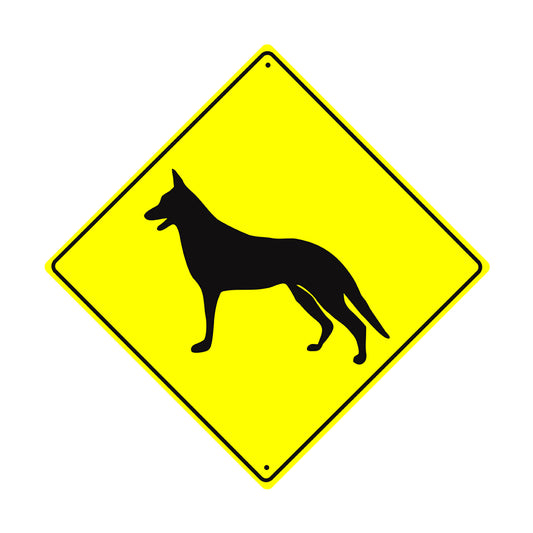 Dog Symbol Xing Crossing Animal Metal Aluminum Notice Novelty Road Plate Sign