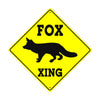 Fox Xing With Graphic Crossing Xing Metal Aluminum Notice Novelty Road Plate Sign