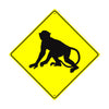 Monkey Crossing Animal Xing Metal Aluminum Notice Novelty Road Plate Sign