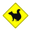 Squirrel Crossing Symbol Animal Xing Metal Aluminum Notice Novelty Road Plate Sign