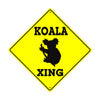 Koala Xing Crossing Symbol Animal Xing Metal Aluminum Notice Novelty Road Plate Sign