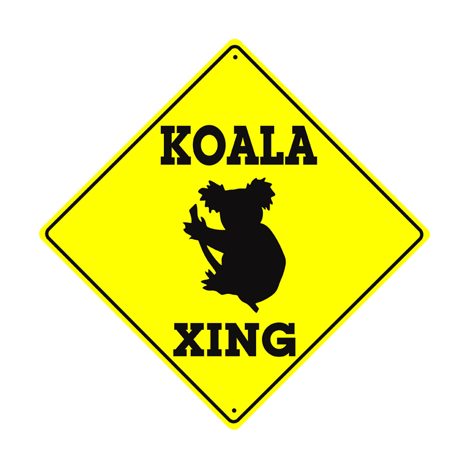 Koala Xing Crossing Symbol Animal Xing Metal Aluminum Notice Novelty Road Plate Sign