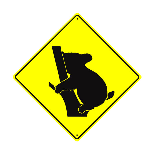 Koala Crossing Symbol Animal Xing Metal Aluminum Notice Novelty Road Plate Sign