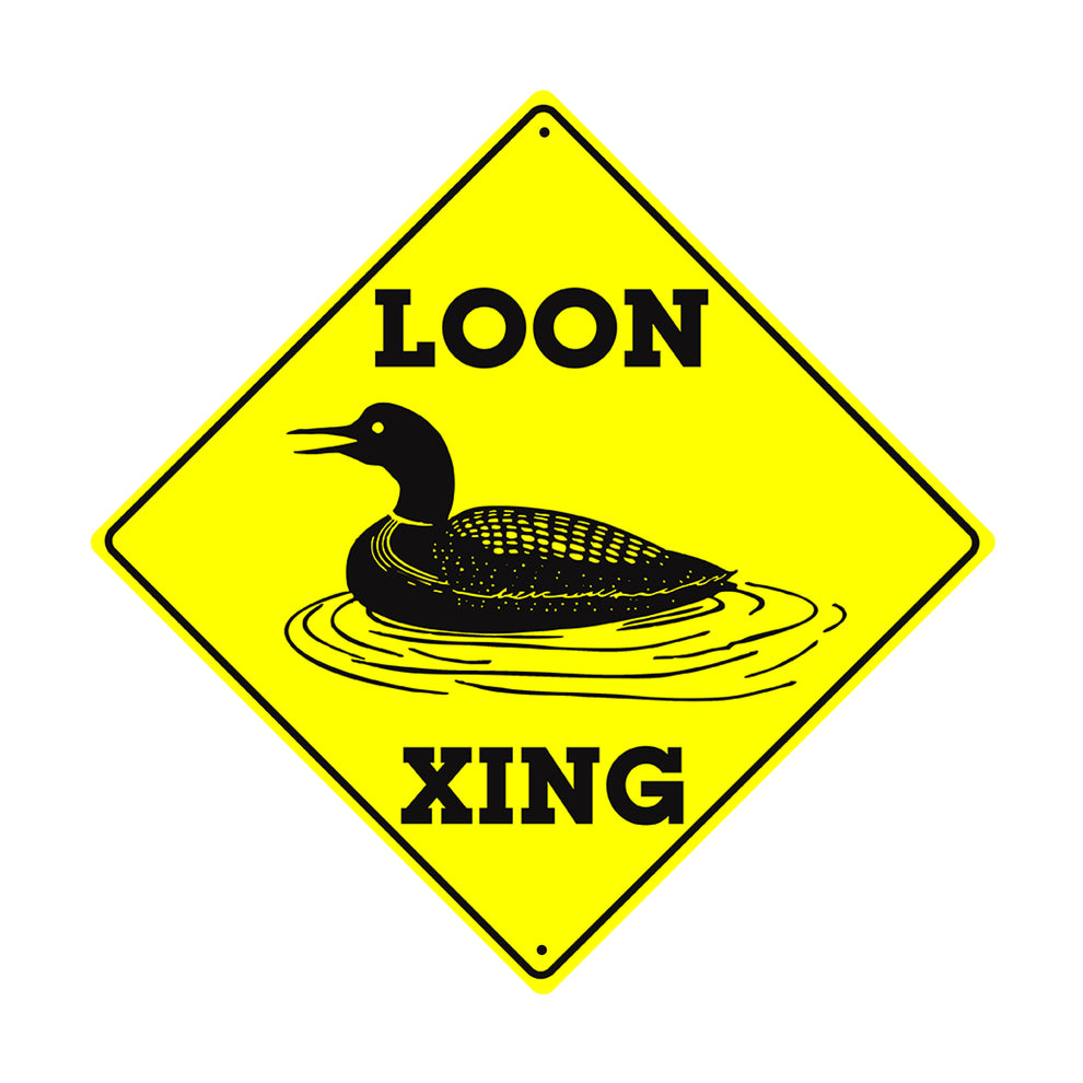 Loon Xing Crossing | Aluminum Diamond Sign – Sign Fever