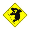 Koala Graphic Tree Crossing Animal Xing Metal Aluminum Notice Novelty Road Plate Sign