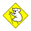 Koala Graphic Crossing Animal Xing Metal Aluminum Notice Novelty Road Plate Sign