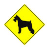 Schnauzer Dog Symbol Crossing Animal Xing Metal Aluminum Notice Novelty Road Plate Sign