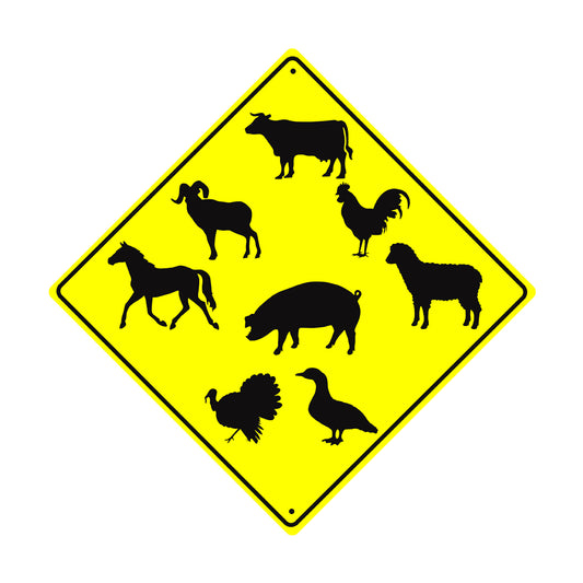 Various Animal Symbols Animal Crossing Metal Aluminum Notice Novelty Road Plate Sign