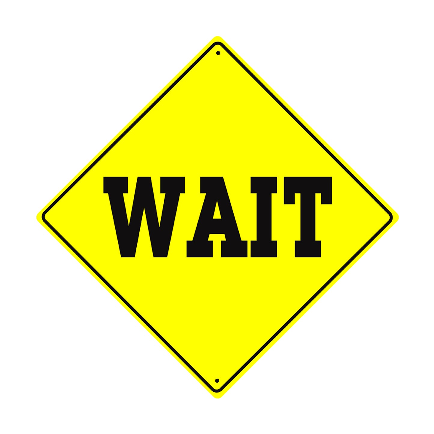 Wait Xing Metal Aluminum Notice Novelty Road Plate Sign