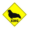 Walrus Xing with Symbol Animal Crossing Metal Aluminum Notice Novelty Road Plate Sign