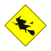 Witch Symbol Humorous Road Crossing Metal Aluminum Notice Novelty Road Plate Sign