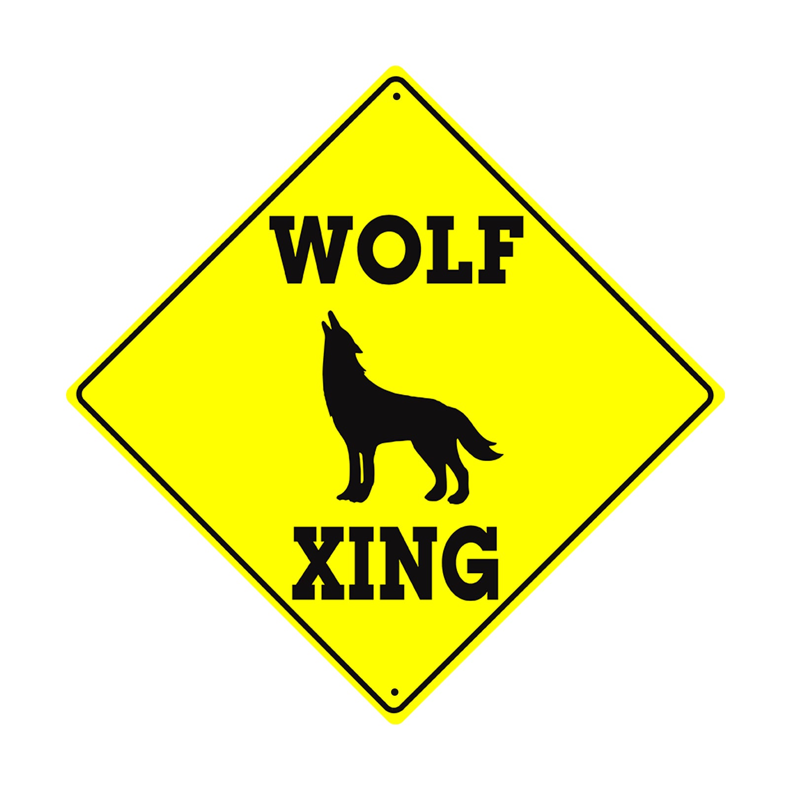Wolf Crossing | Xing Diamond Sign – Sign Fever