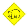 Wombat Crossing Symbol Animal Xing Metal Aluminum Notice Novelty Road Plate Sign