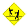 Zombie Crossing Symbol Funny Metal Aluminum Notice Novelty Road Plate Sign