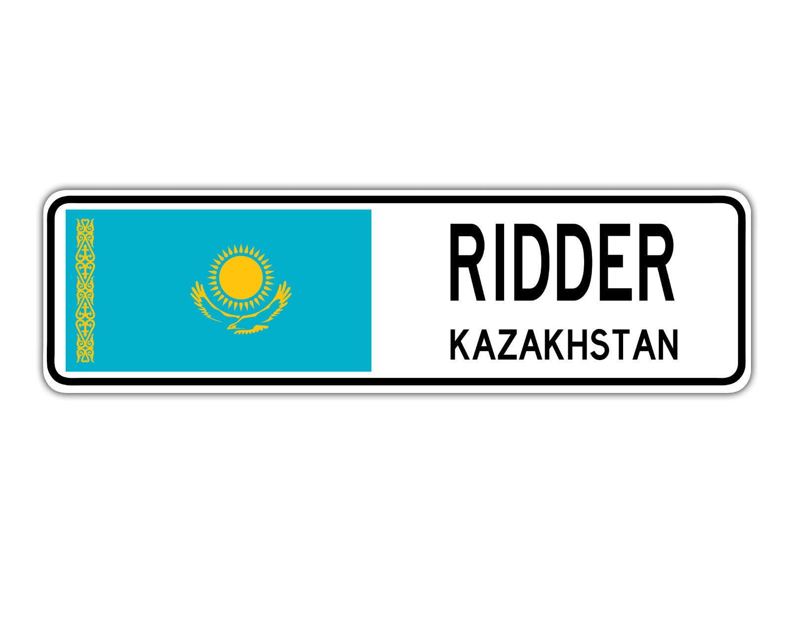De Ridder Flag Ridder Kazakhstan Countries City Flag | Aluminum Sign – Sign Fever