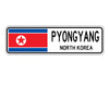 Pyongyang North Korea Flag City Country Gift Plate Wall Decor Street Aluminum Metal Novelty Sign Plate