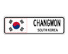 Changwon South korea Flag City Country Gift Plate Wall Decor Street Aluminum Metal Novelty Sign Plate