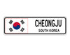 Cheongju South korea Flag City Country Gift Plate Wall Decor Street Aluminum Metal Novelty Sign Plate