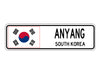Anyang South korea Flag City Country Gift Plate Wall Decor Street Aluminum Metal Novelty Sign Plate