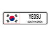 Yeosu South korea Flag City Country Gift Plate Wall Decor Street Aluminum Metal Novelty Sign Plate