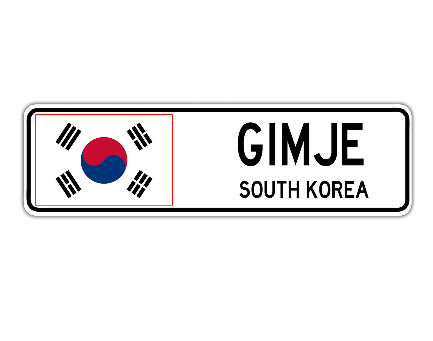 Gimje South korea Flag City Country Gift Plate Wall Decor Street Aluminum Metal Novelty Sign Plate