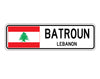 Batroun Lebanon Flag City Country Gift Plate Wall Decor Street Aluminum Metal Novelty Sign Plate