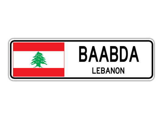 Baabda Lebanon Flag City Country Gift Plate Wall Decor Street Aluminum Metal Novelty Sign Plate