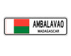 Ambalavao Madagascar Flag City Country Gift Plate Wall Decor Street Aluminum Metal Novelty Sign Plate