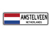 Amstelveen Netherlands Flag City Country Gift Plate Wall Decor Street Aluminum Metal Novelty Sign Plate