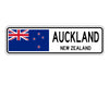 Auckland New Zealand Flag City Country Gift Plate Wall Decor Street Aluminum Metal Novelty Sign Plate