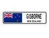 Gisborne New Zealand Flag City Country Gift Plate Wall Decor Street Aluminum Metal Novelty Sign Plate