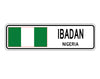 Ibadan Nigeria Flag City Country Gift Plate Wall Decor Street Aluminum Metal Novelty Sign Plate