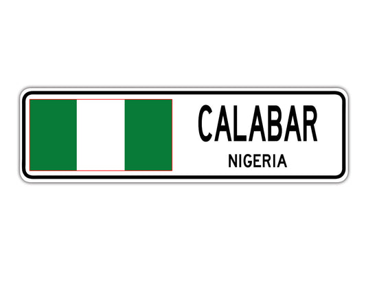 Calabar Nigeria Flag City Country Gift Plate Wall Decor Street Aluminum Metal Novelty Sign Plate