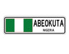 Abeokuta Nigeria Flag City Country Gift Plate Wall Decor Street Aluminum Metal Novelty Sign Plate