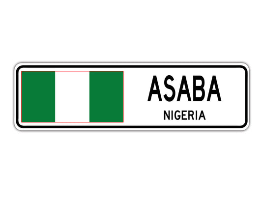 Asaba Nigeria Flag City Country Gift Plate Wall Decor Street Aluminum Metal Novelty Sign Plate